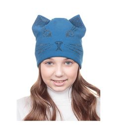 Шарф-воротник Levelpro Kids Киска, цвет: бирюзовый