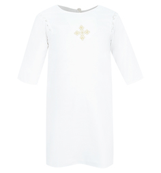 Крестильная рубашка Ангел Мой, цвет: белый/золотой
