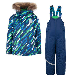 Комплект куртка/полукомбинезон Stella Космос, цвет: синий/зеленый
