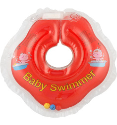 Круг Baby Swimmer полуцвет+погремушка, цвет: красный