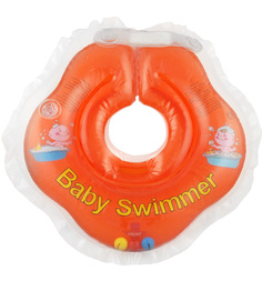 Круг Baby Swimmer полуцвет+погремушка, цвет: оранжевый