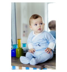 Ползунки Lucky Child Кролики, цвет: голубой