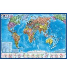 Карта мира 1 : 55 Globen Политический 59х40 см (капсульная ламинация)