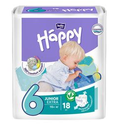 Подгузники Bella Baby Happy Junior Extra 6 (от 16 кг) 18 шт.