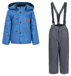 Комплект куртка/полукомбинезон Kvartet, цвет: синий/т.серый