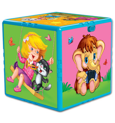 Музыкальная игрушка Азбукварик Говорящий кубик Любимые мультяшки 10 см