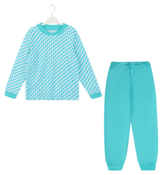 Пижама джемпер/брюки Веселый малыш, цвет: бирюзовый