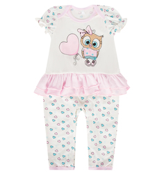 Комбинезон Leader Kids Совушка, цвет: розовый/молочный