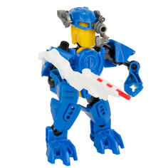 Трансформер Robotron Superforce Робот-конструктор, цвет: желтый/синий/белый 12 см