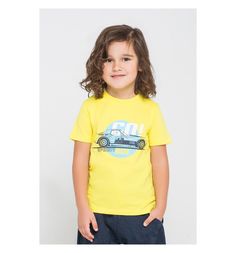 Футболка Crockid Спортивные автомобили, цвет: желтый