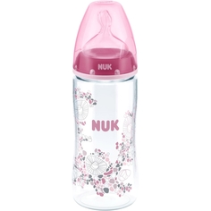 Бутылочка Nuk First Choice Plus полипропилен с рождения, 300 мл, цвет: розовая