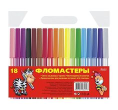 Фломастеры Хатбер Игрушки-зверюшки (18 цв) Hatber