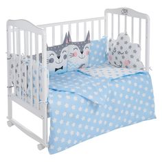 Комплект постельного белья Sweet Baby Gioia Blu 4 предмета наволочка 60 х 40 см, цвет: голубой