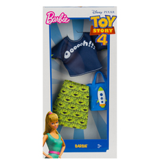 Одежда Barbie Коллаборации Зеленая юбка, синяя сумка с рисунком ракеты