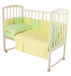 Комплект постельного белья Моей крохе 15 предметов наволочка 40 х 60 см, цвет: зеленый