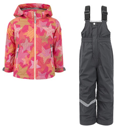 Комплект куртка/полукомбинезон IcePeak Звезды, цвет: розовый