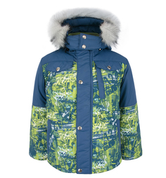 Куртка Ursindo Снежок, цвет: синий/салатовый
