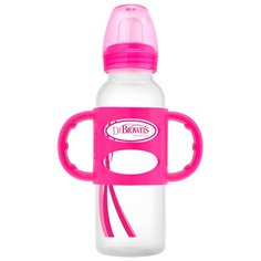 Бутылочка Dr.Browns SB81057 с ручками полипропилен с 6 месяцев, 250 мл, цвет: розовый Dr.Browns