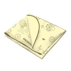 Клеенка Inseense подкладная с обработкой тесьмой с рисунком, 1 шт, цвет: желтый