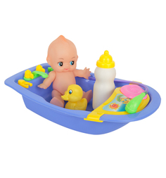 Игровой набор Игруша Купаем пупса, цвет: фиолетовый