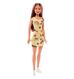 Кукла Barbie Стиль Желтое платье с радугой 29 см