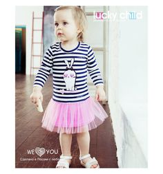 Платье Lucky Child Amore girl, цвет: мультиколор