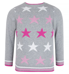 Джемпер Play Today Яркие штрихи, цвет: серый/розовый