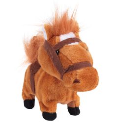 Интерактивная мягкая игрушка Играем Вместе Пони 16 см цвет: коричневый