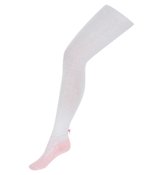 Колготки Milusie Aplication Exlclusive line, цвет: белый/розовый