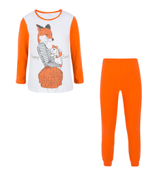 Пижама джемпер/брюки Leader Kids Свитхом, цвет: оранжевый