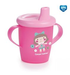 Поильник-непроливайка Canpol Toys с мягким носиком, с 9 месяцев, цвет: розовый