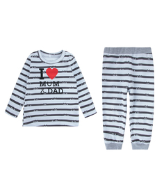 Комплект джемпер/брюки Leader Kids Я люблю, цвет: мультиколор