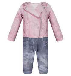 Комбинезон Папитто Fashion Jeans, цвет: розовый/синий