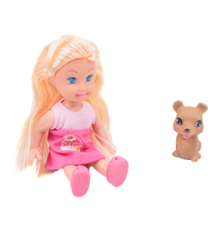 Игровой набор Игруша Кукла с фигуркой животного 11 см