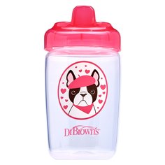 Чашка-поильник Dr.Browns с твердым носиком Собачка, с 12 месяцев, цвет: розовый Dr.Browns