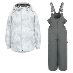 Комплект куртка/брюки Huppa, цвет: белый/серый