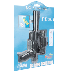 Игрушечный пистолет Schrodel с глушителем и телескопическим прицелом PB 001 13 зарядов 29 см
