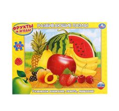 Пазл развивающий Умка в рамке Фрукты и ягоды 15 деталей 30*22*0,5см Umka