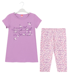 Пижама туника/леггинсы Cherubino, цвет: фиолетовый