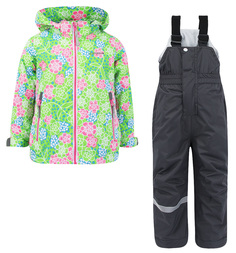 Комплект куртка/полукомбинезон IcePeak Цветы, цвет: зеленый