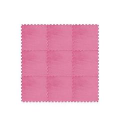 Коврик-пазл Meitoku MD-01, цвет: красный/розовый, 9 деталей 90 х 90 см