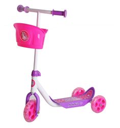 Самокат Moby Kids Кроха с корзиной, цвет: розовый