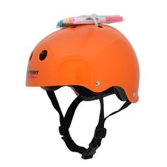 Шлем Wipeout с фломастерами (8+), цвет: оранжевый