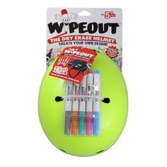 Шлем Wipeout с фломастерами (5+), цвет: кислотный