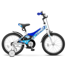 Двухколесный велосипед Stels Jet 16 Z010 (2018) 9, цвет: белый/синий