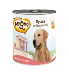Влажный корм Мнямс для взрослых собак, мусака по-ираклионски (ягненок/овощи), 600г