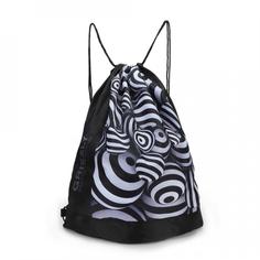 Мешок для обуви Grizzly черно-белый, цвет: черный