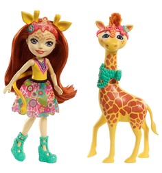 Игровой набор Enchantimals Куклы с большими зверюшками Gillian giraffe pawl 15 см