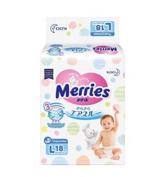 Подгузники Merries L (9-14 кг) 18 шт.