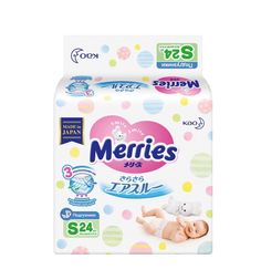 Подгузники Merries S (4-8 кг) 24 шт.